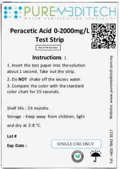 Peracetic Acid Test Strip (Pracid)